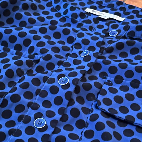 The Gap Blue with Black polkadots, extra small tunic dress - Picture 4 of 6